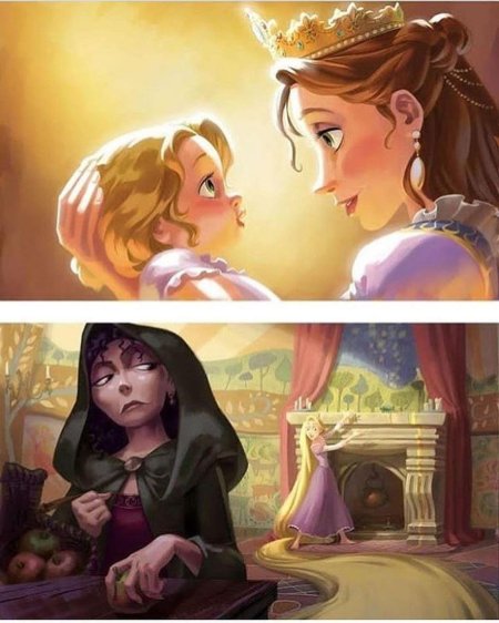 Рапунцель матушка готель и кассандра