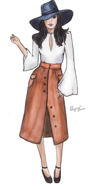 Модная одежда рисунок