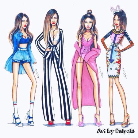 Модная одежда для срисовки