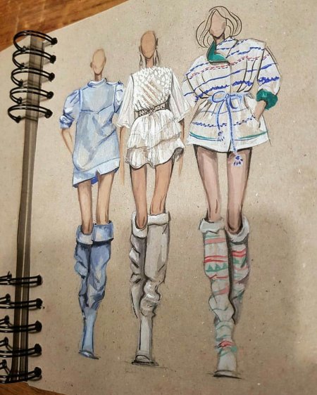 Эскиз дизайна одежды