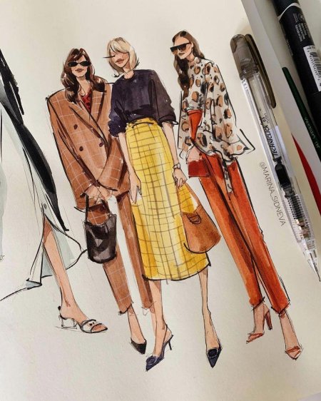 Дизайн одежды эскизы