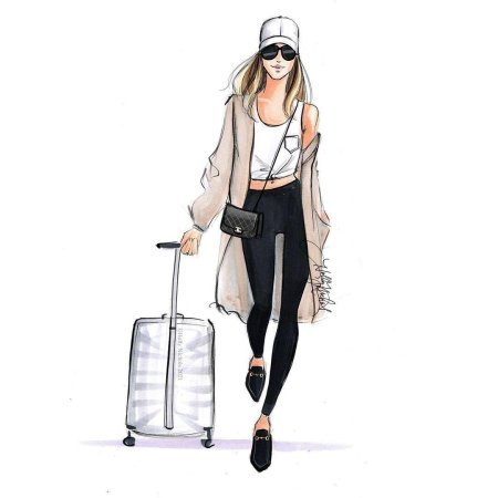 Рисунки модных девушек