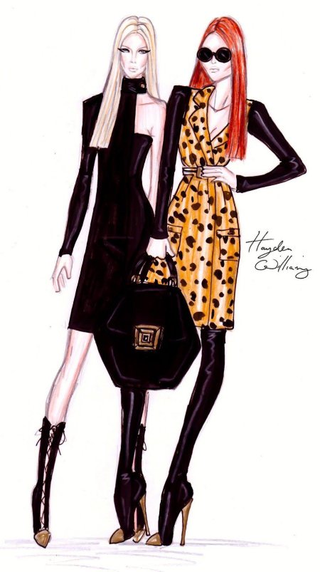 Рисунки дизайнера одежды