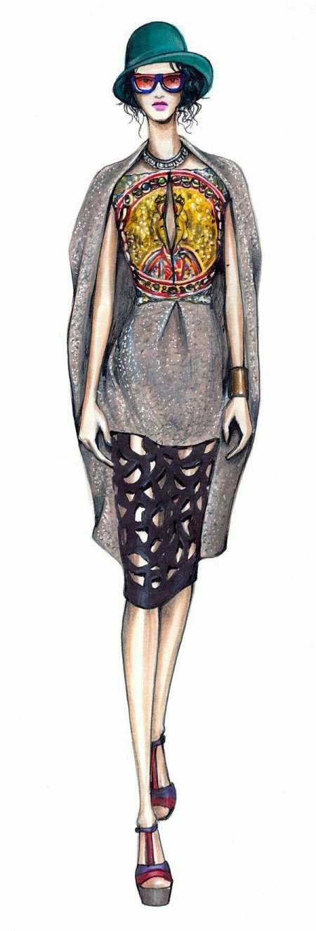 Модная одежда рисунок