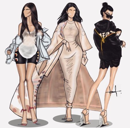 Модный показ рисунок