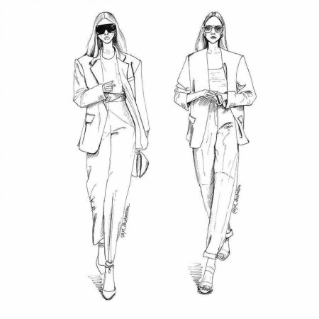Эскизы модной одежды