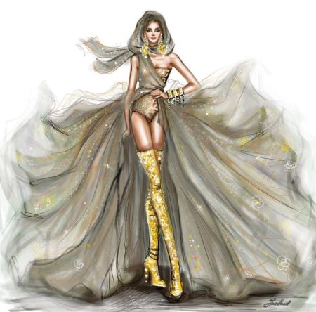 Платья фэнтези эскизы