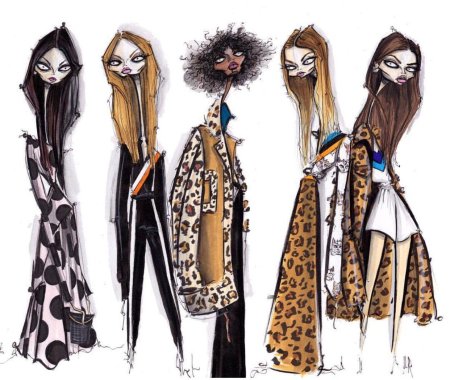 Дизайнерские рисунки одежды