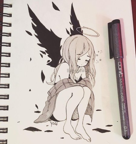 Зарисовки в скетчбук аниме