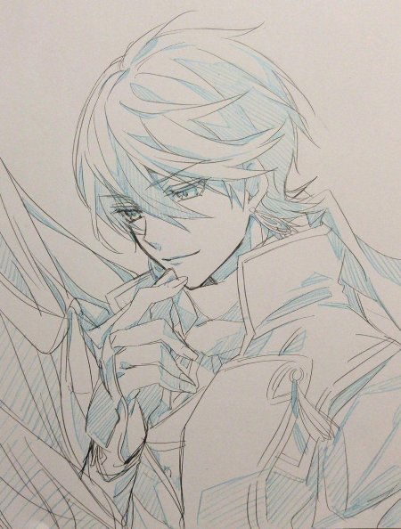 Скетчи аниме парней