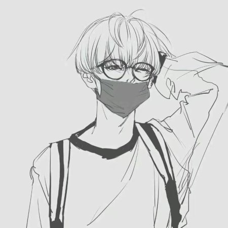 Аниме парень в очках