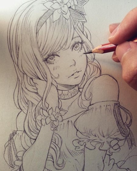 Аниме рисунки карандашом