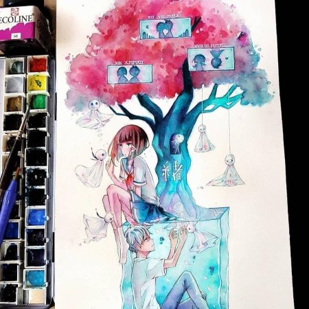 Аниме акварелью от raemion