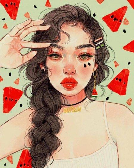 Рисунки девушек