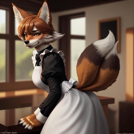 Фурри служанка