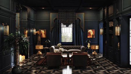 Викторианская готика интерьер темный