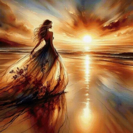 Девушка на закате