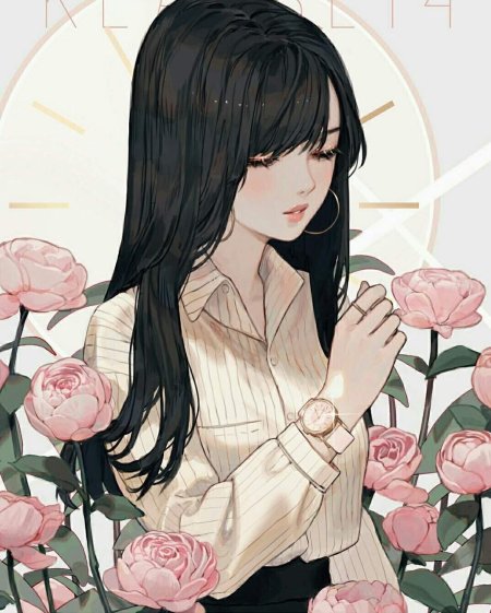 Красивая аниме девушка