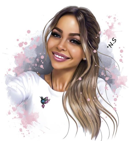 Красивая девушка рисунок