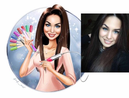 Шарж мастер маникюра