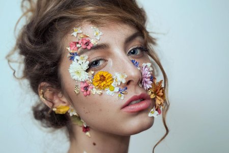 Цветочный макияж