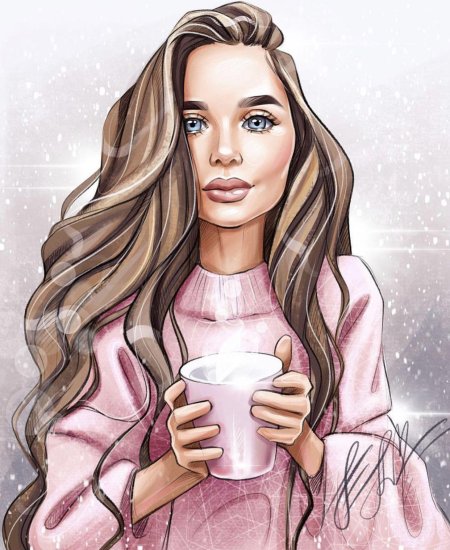 Модные иллюстрации девушек