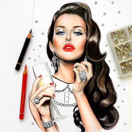 Девушка с косметикой