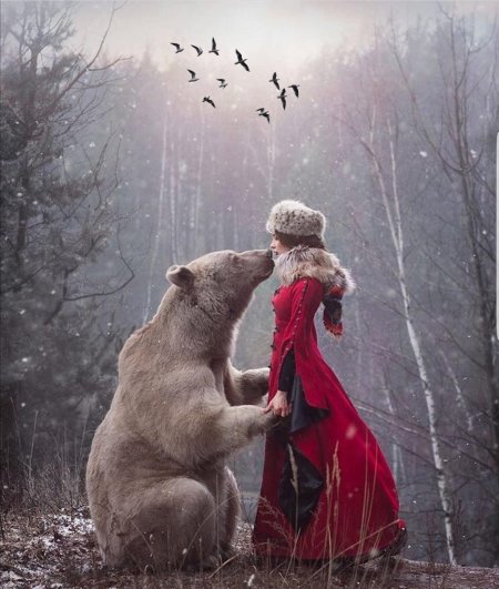 Медведь и девочка