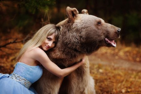 Девушка и медведь