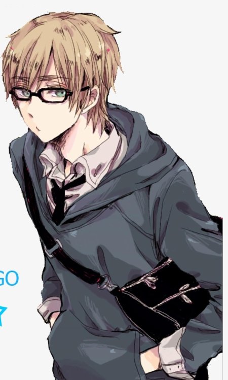 Аниме парень в очках