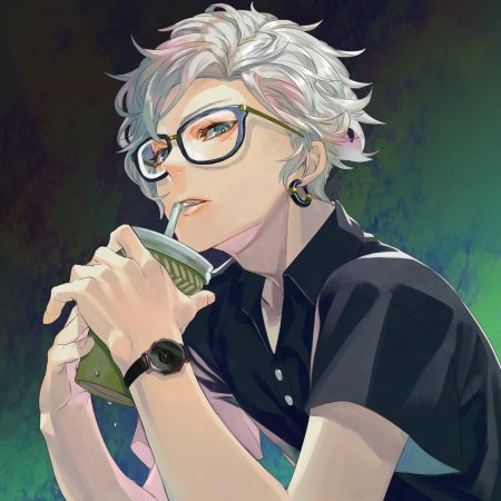 Парень в очках арт