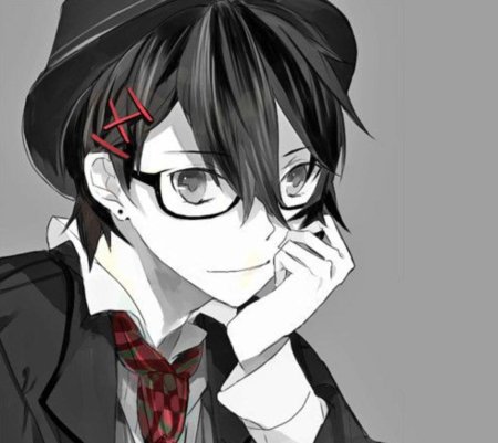 Парень в очках аниме
