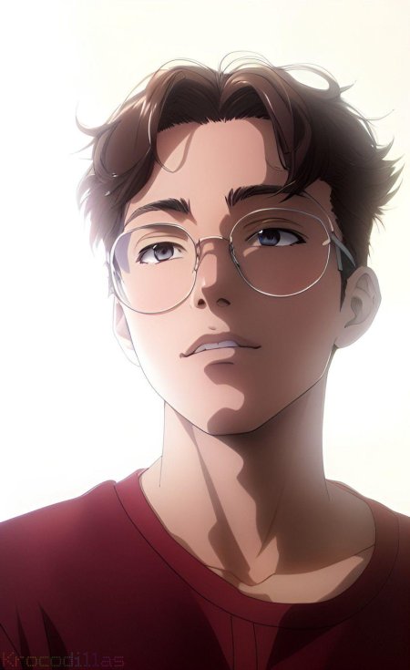 Парень в очках арт