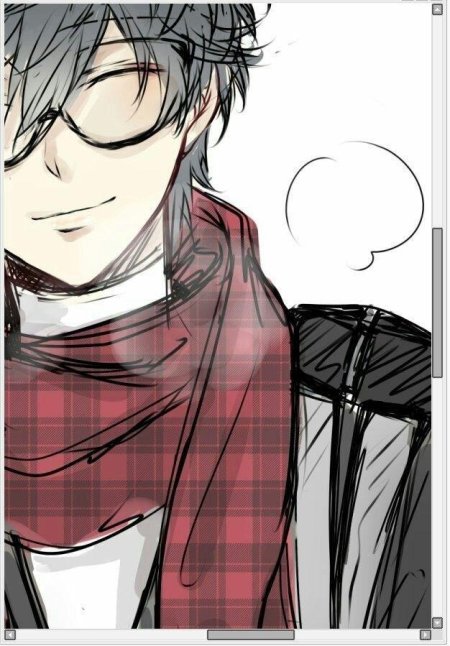 Аниме парень в очках