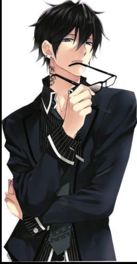 Аниме парень с черными волосами