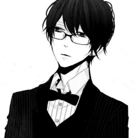 Аниме парень в костюме