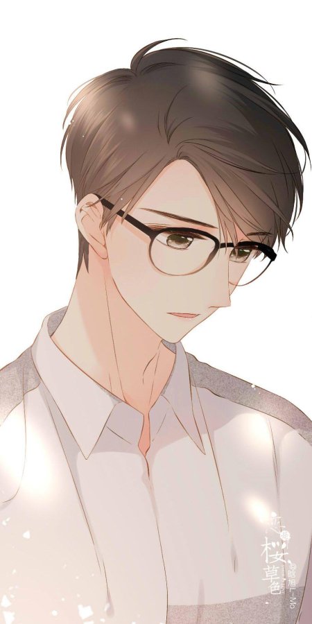 Аниме парень в очках