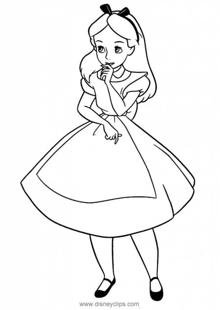 Раскраска «Алиса в стране чудес»