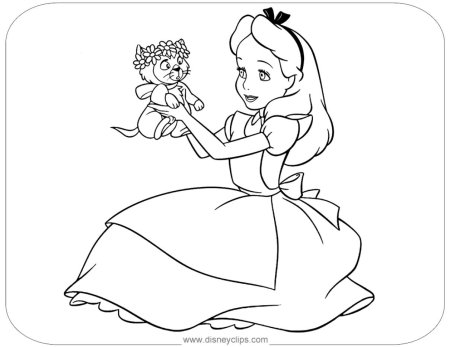 Раскраска алиса в стране чудес