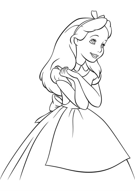 Раскраска алиса в стране чудес