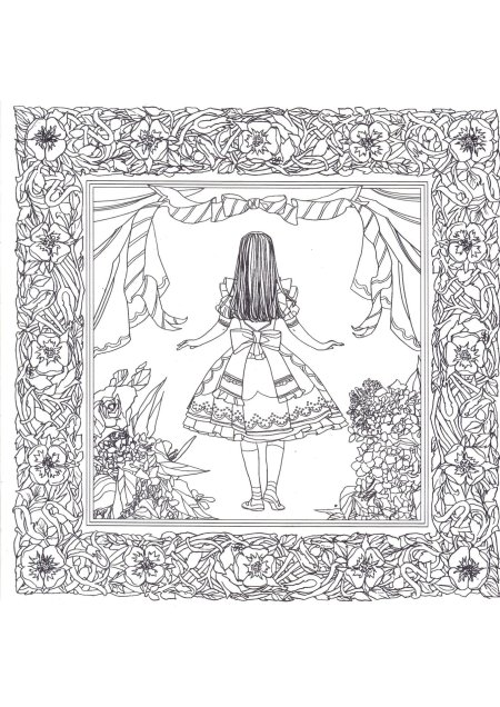 Раскраска алиса в стране чудес