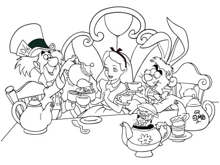 Безумное чаепитие алиса в стране чудес дисней