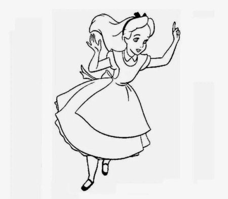 Разукрашки алиса в стране чудес