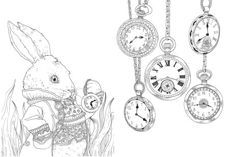 Алиса в стране чудес заяц с часами