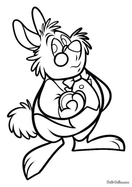 Кролик из сказки алиса в стране чудес рисунок