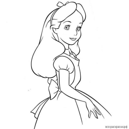 Алиса в стране чудес рисунок легкий