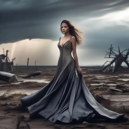 Платье на ветру