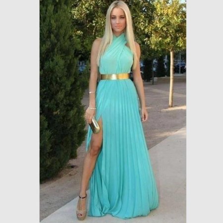 Бирюзовое платье