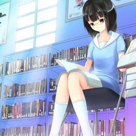Аниме девушка с книгой