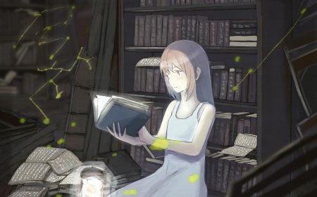 Девушка с книгой арт